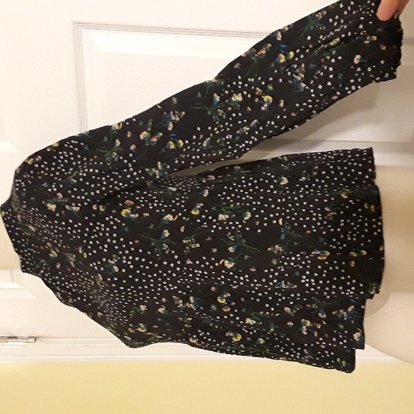 Art Class Floral Long sleeve Ruffle tiered High Neck boho Top Girls XL Women S - Picture 9 of 14